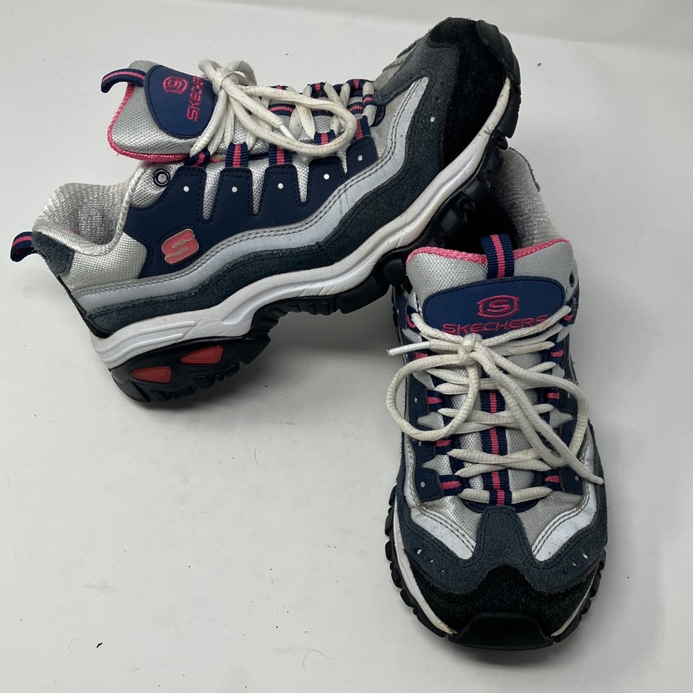 Skechers (13400W) Women's Energy Wave Linxe Wide Navy/Pink (NVHP) Size 8W